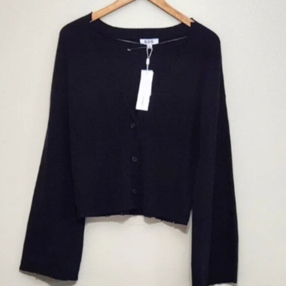 New!525 America Black Women's Cardigan Sweater - Picture 1 of 9